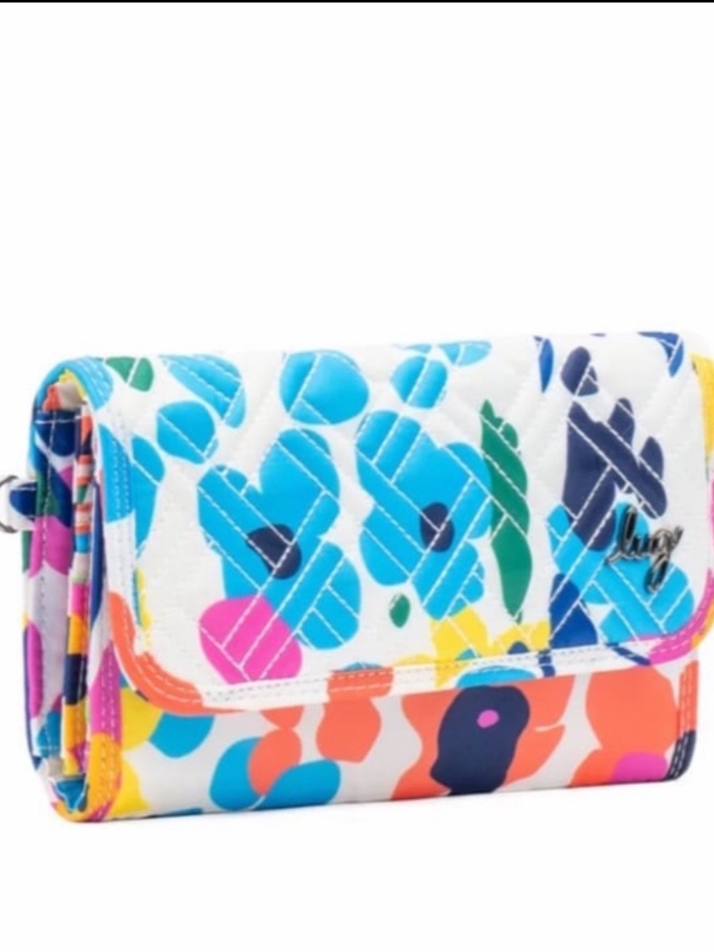 NWT Lug Stroll RFID Wristlet Wallet in Wildflower Brights 🩷💙💛🩵💚🧡❤️ - Picture 6 of 8